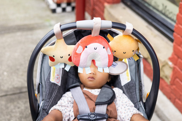 Rainbow Sun and Stars Stroller Toys, Set of 3