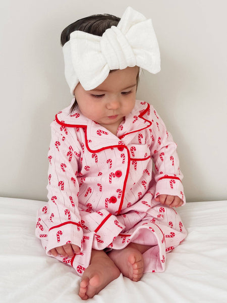 Pink Candy Cane / Organic Pointelle Lounge Set