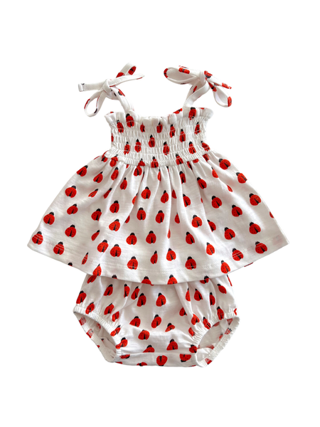 Ladybug / Organic Smocked Set