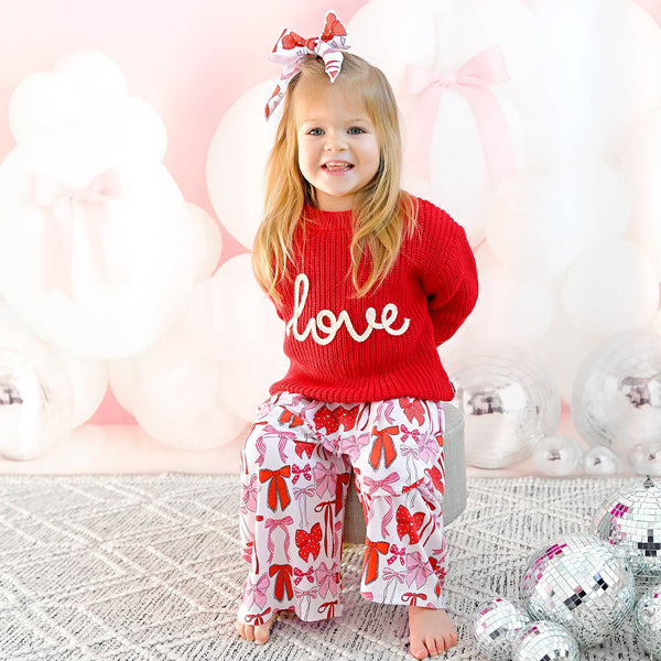 Love Red SWEATER Valentines Baby Toddler Kids Clothing Top