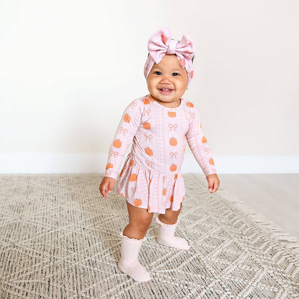 Reagan TUTU Bamboo Pumpkin Baby Dress Outfit