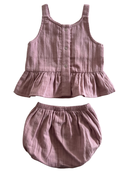 Lavender / Organic Peplum Set