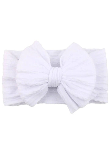 Cable Bow, White Headwrap