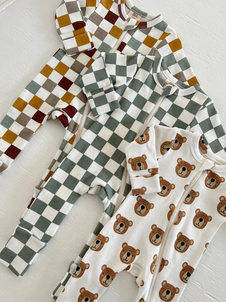 Baby Bear / Organic 2-Way Zip Romper