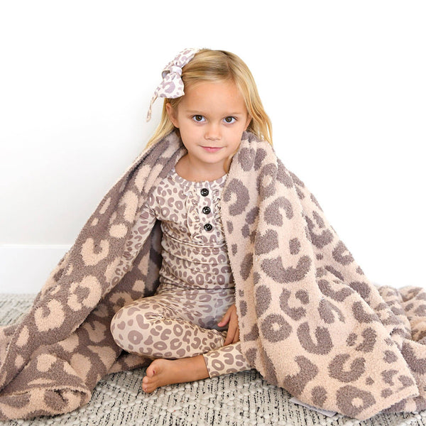 Amari Leopard RUFFLE TWO PIECE Bamboo Girls Lounge Set