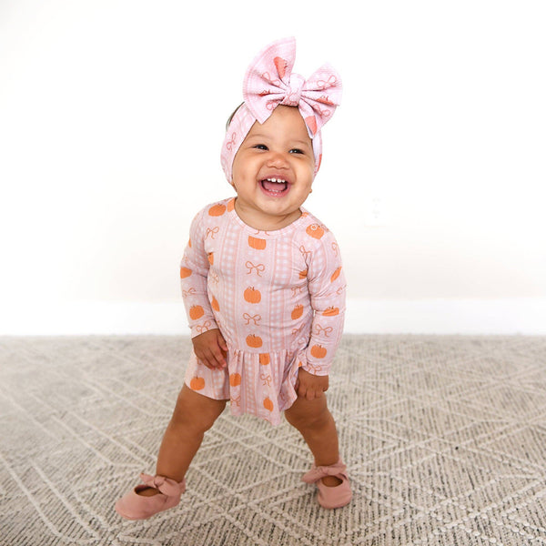 Reagan TUTU Bamboo Pumpkin Baby Dress Outfit