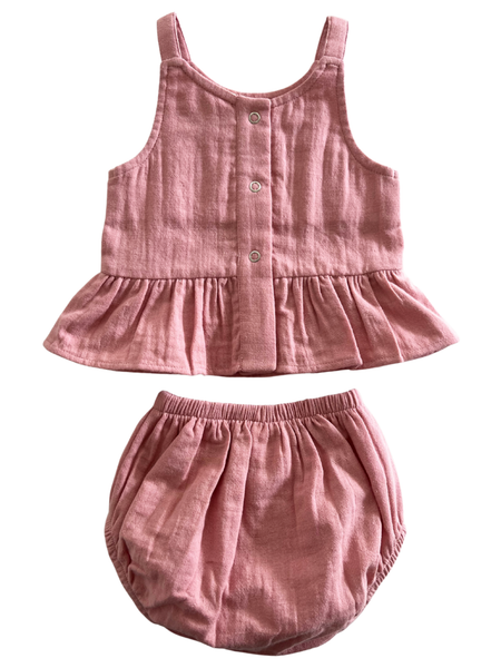 Rosy / Organic Peplum Set