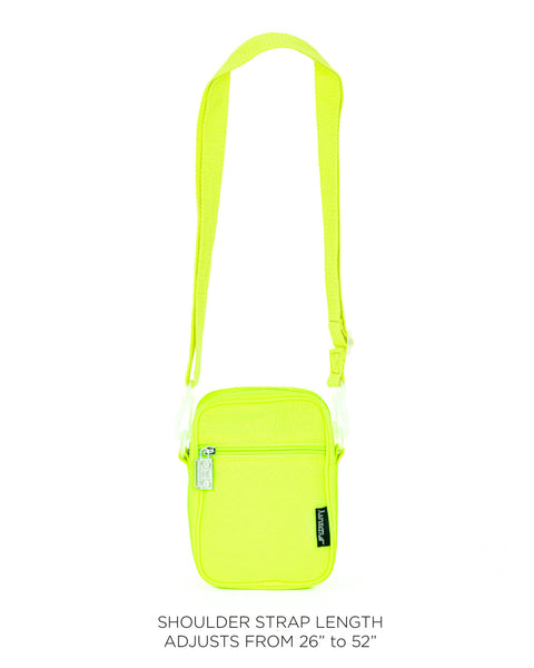 Crossbody Mini Brick Bag | Recycled RPET | Neon Green
