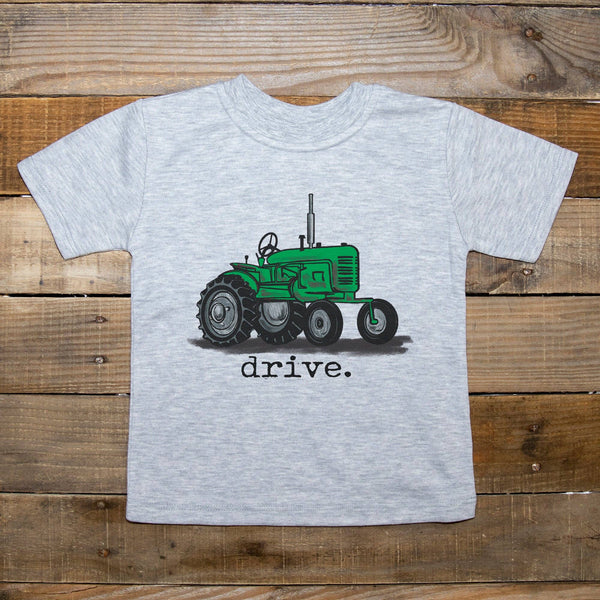 "Drive" Green Tractor Farm Boy Toddler Tee