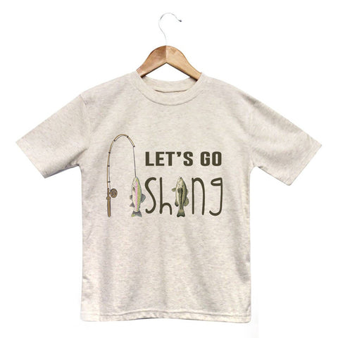 "Let's go fishing" Lake Summer Fish Clothes for Boy