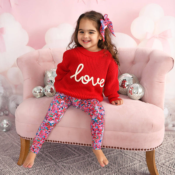 Love Red SWEATER Valentines Baby Toddler Kids Clothing Top
