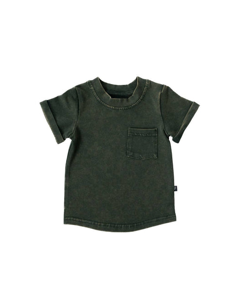 Lindworm Green Stonewash Kids Pocket Tee