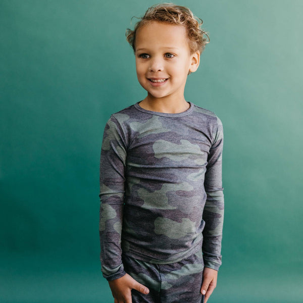 2pc Long Sleeve Pajama Set - Hunter