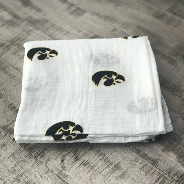 University of Iowa Muslin Swaddle Blanket