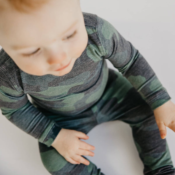 2pc Long Sleeve Pajama Set - Hunter