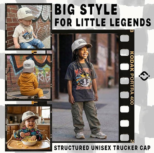 Kids/Baby 2-Tone Cap: Mac & Cheese Enthusiast - Khaki/Beige