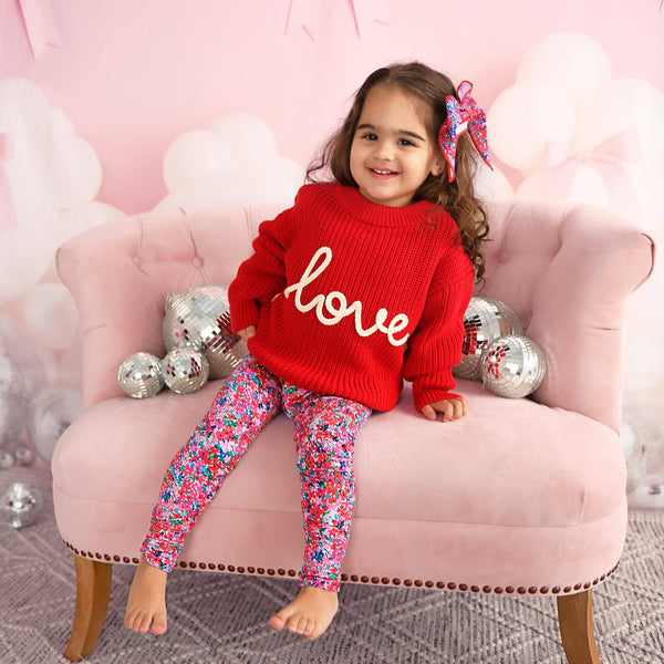 Love Red SWEATER Valentines Baby Toddler Kids Clothing Top