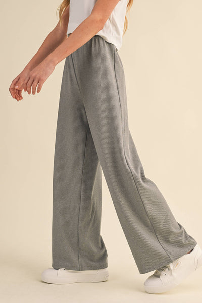 TWEEN GIRLS WIDE LEG PULL ON RIB KNIT PANTS (7-14)