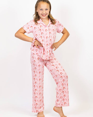 Girl's Candy Cane Cutie Sleep Pants Set   Light Pink/Red/White   -Asst.