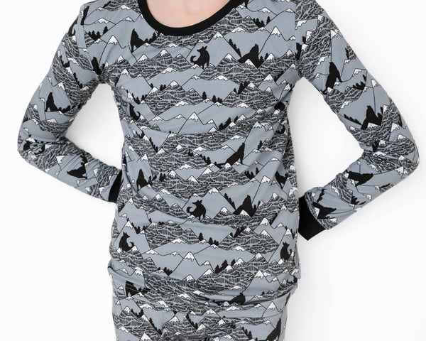 Howling Hills (Mountain) Long Sleeve PJ's Bamboo Sleepwear set