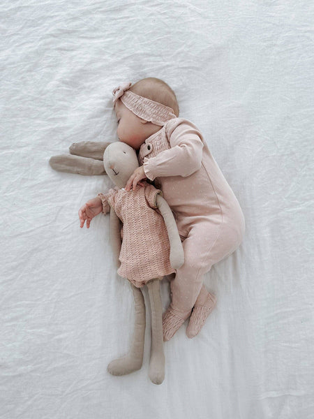Rosewater Dots | Organic Smocked Zipper Footie