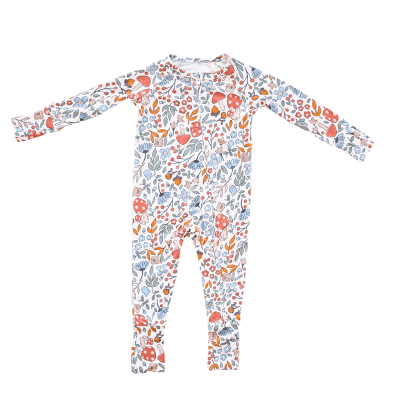 Floral Bamboo 2-Way Convertible Zip Romper