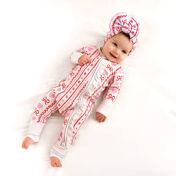 Hallie RUFFLE ZIP Valentines Day Bamboo