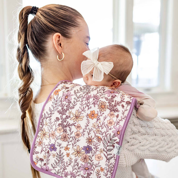 Premium Burp Cloths - Flora