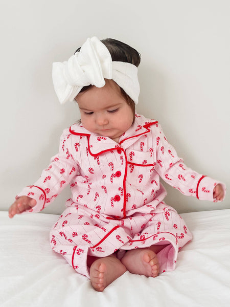 Pink Candy Cane / Organic Pointelle Lounge Set