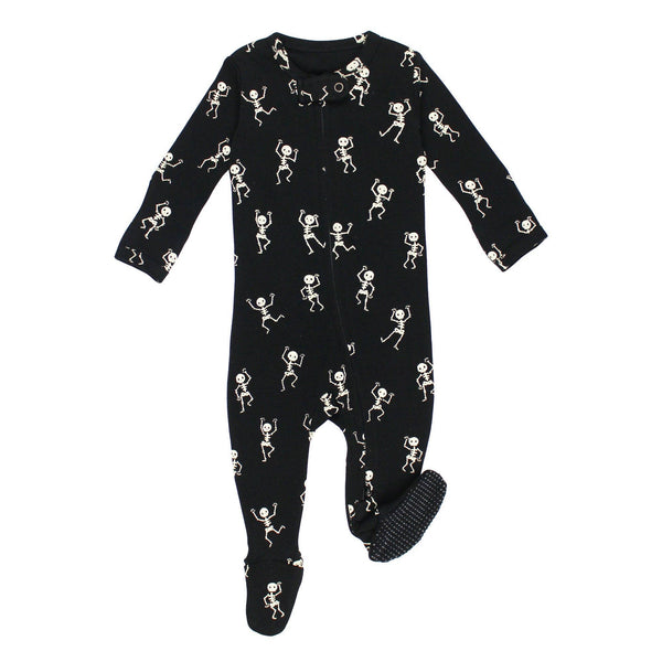 Dancing Skeletons | Organic Zipper Footie