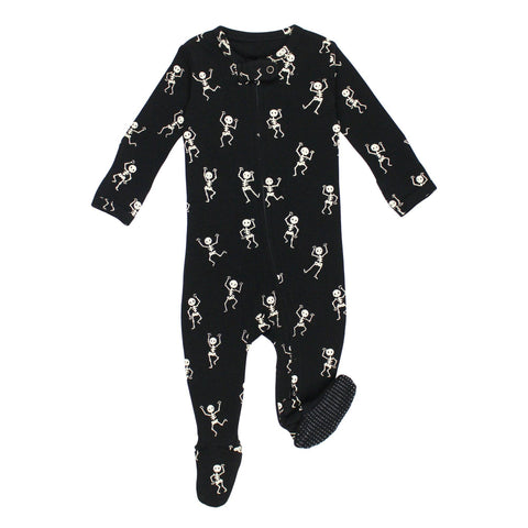 Dancing Skeletons | Organic Zipper Footie