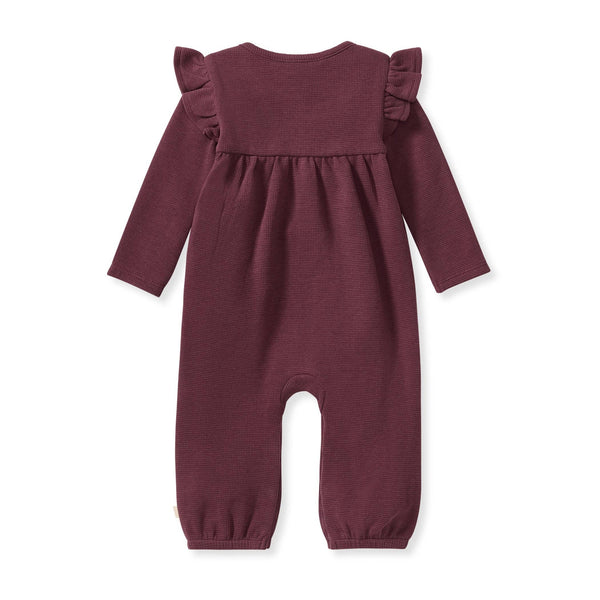 Thermal Deep Plum Baby Girl Jumpsuit