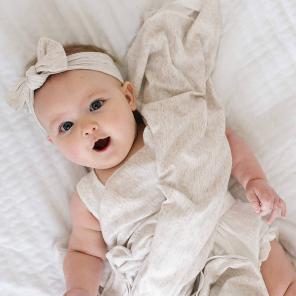 Knit Swaddle Blanket - Oat