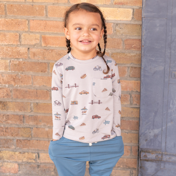 Charlie Long Sleeve Jersey Tee | City Vibes