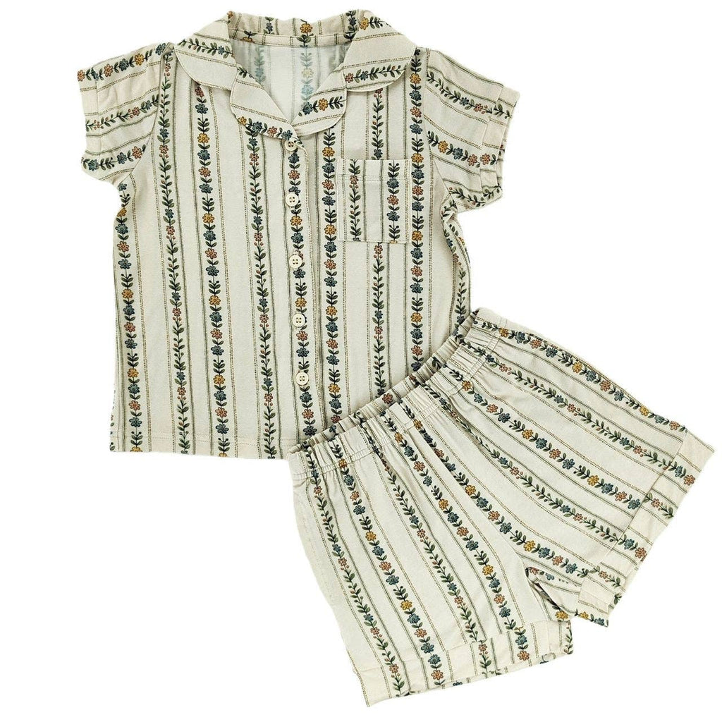 Dainty Daisy Bamboo Short Button Up Set