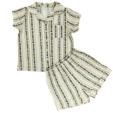 Dainty Daisy Bamboo Short Button Up Set