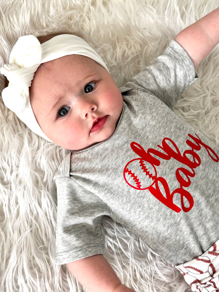 Oh Baby, Baseball • baby bodysuit