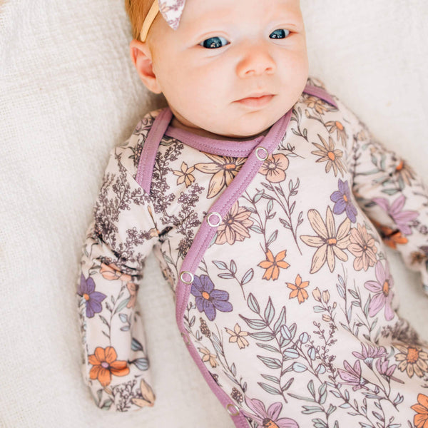 Newborn Knotted Gown - Flora