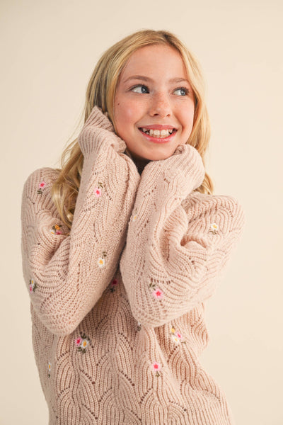 TWEEN KIDS GIRLS RAGLAN SWEATER  (7-14)