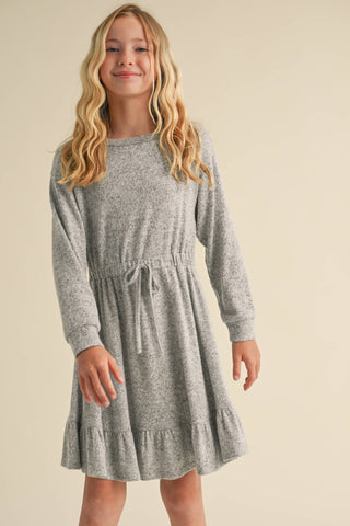 GIRLS HACCI LONG SLEEVE DRESS (7-12)