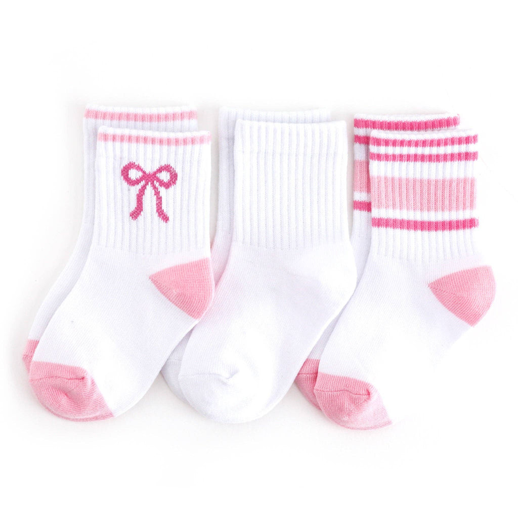 Crew Socks 3-Pack - White/Pink