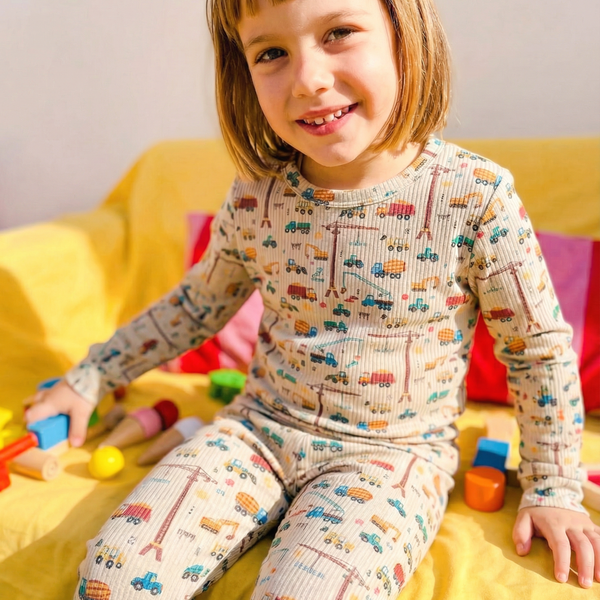 Ribbed Bamboo Two-Piece Set — Sand Construction