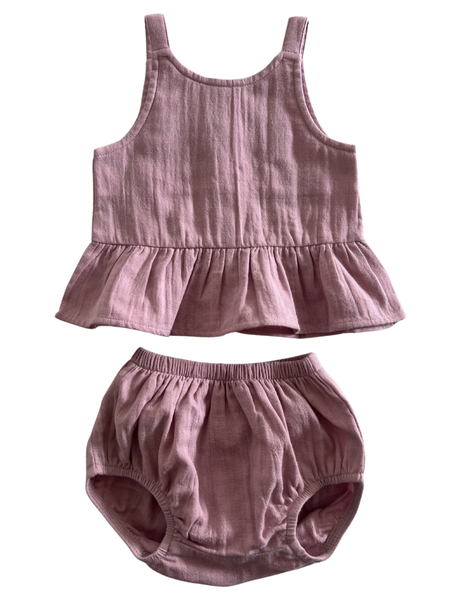 Lavender / Organic Peplum Set