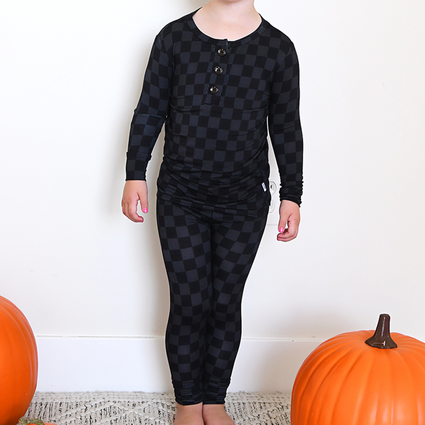 Frankie TWO PIECE Bamboo Halloween Checks Outfit