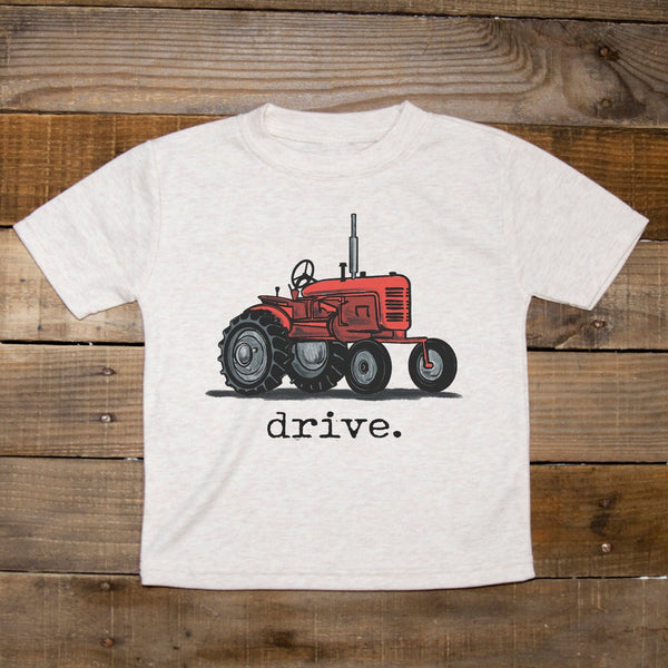 "Drive" Red Tractor Farm Boy Toddler Tee