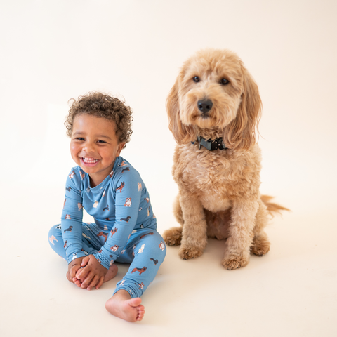 Bamboo 2-Piece Set | Blue Dog