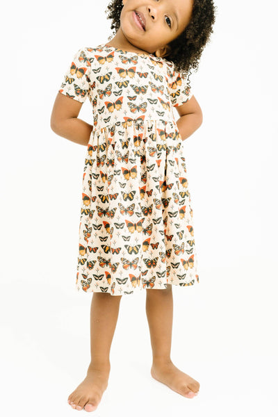 Beautiful Butterflies Bamboo Short Sleeve Dress