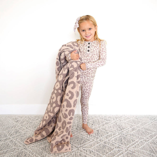 Amari Leopard RUFFLE TWO PIECE Bamboo Girls Lounge Set