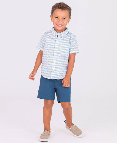 Boys Indigo Stretch Chino Shorts