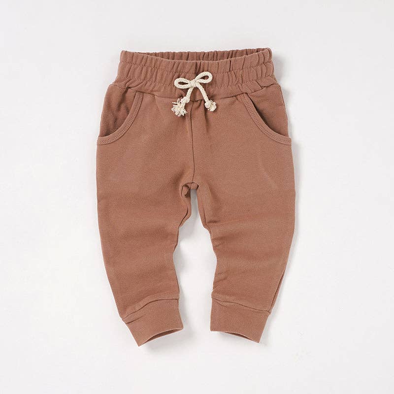 Joggers- Baked Clay: Buttery soft organic cotton pants